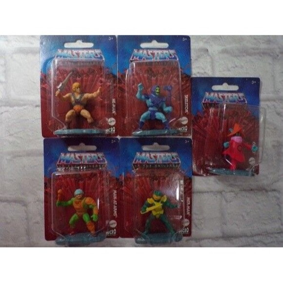 Lot Of 5 Masters Of The Universe Micro Collection Figure Cake Topper He-Man Orko - Picture 1 of 3
